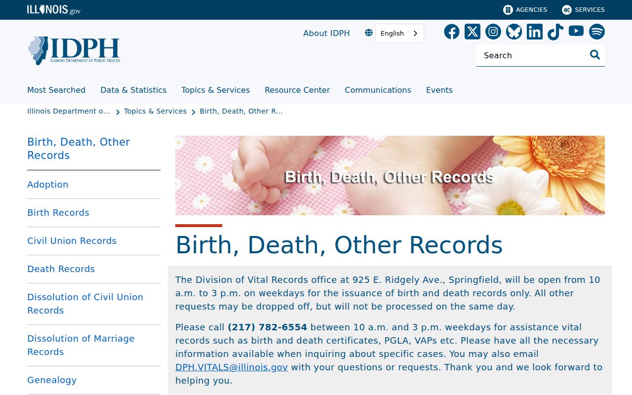 Bolingbrook residents directory Illinois vital records