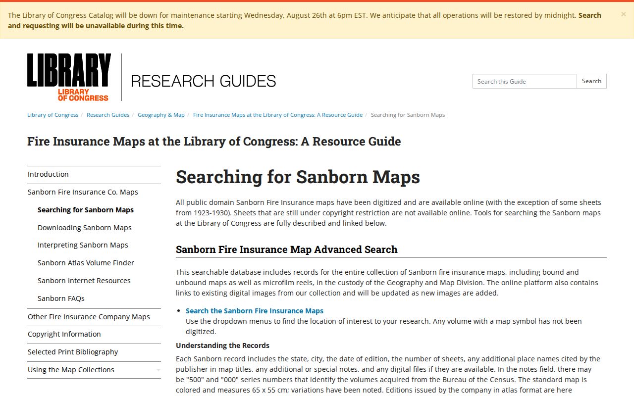 Sanborn guide checked for Bolingbrook address history coverage
