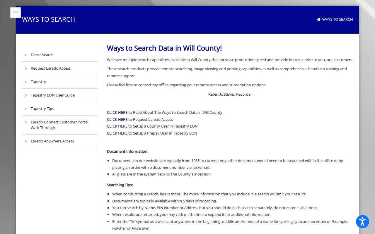 Will Recorder search methods for Bolingbrook previous residents